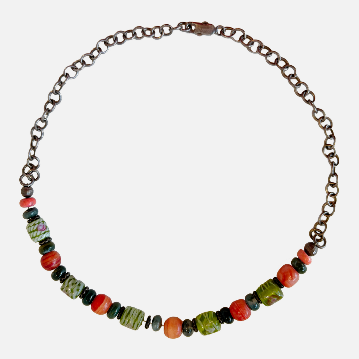 Spring Grass Beaded Necklace (63)
