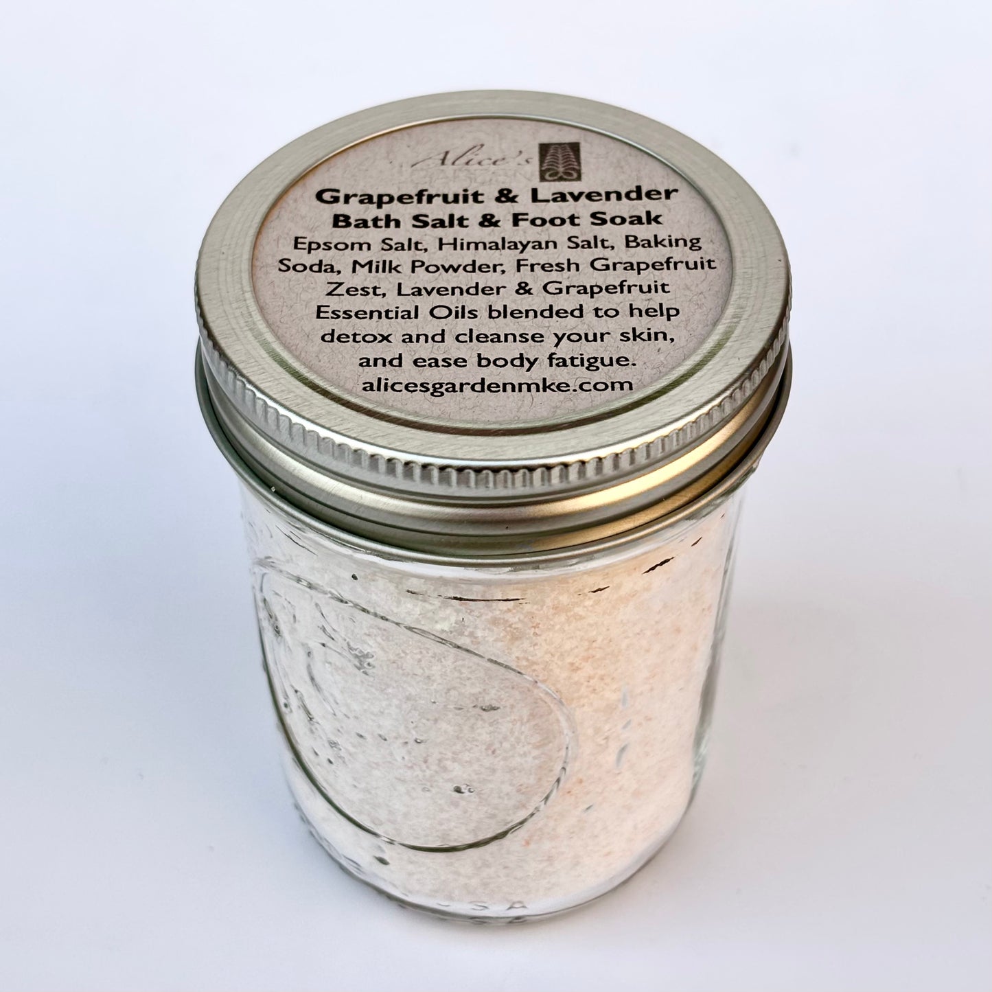Alice's Garden Grapefruit & Lavendar Bath Salt & Foot Soak