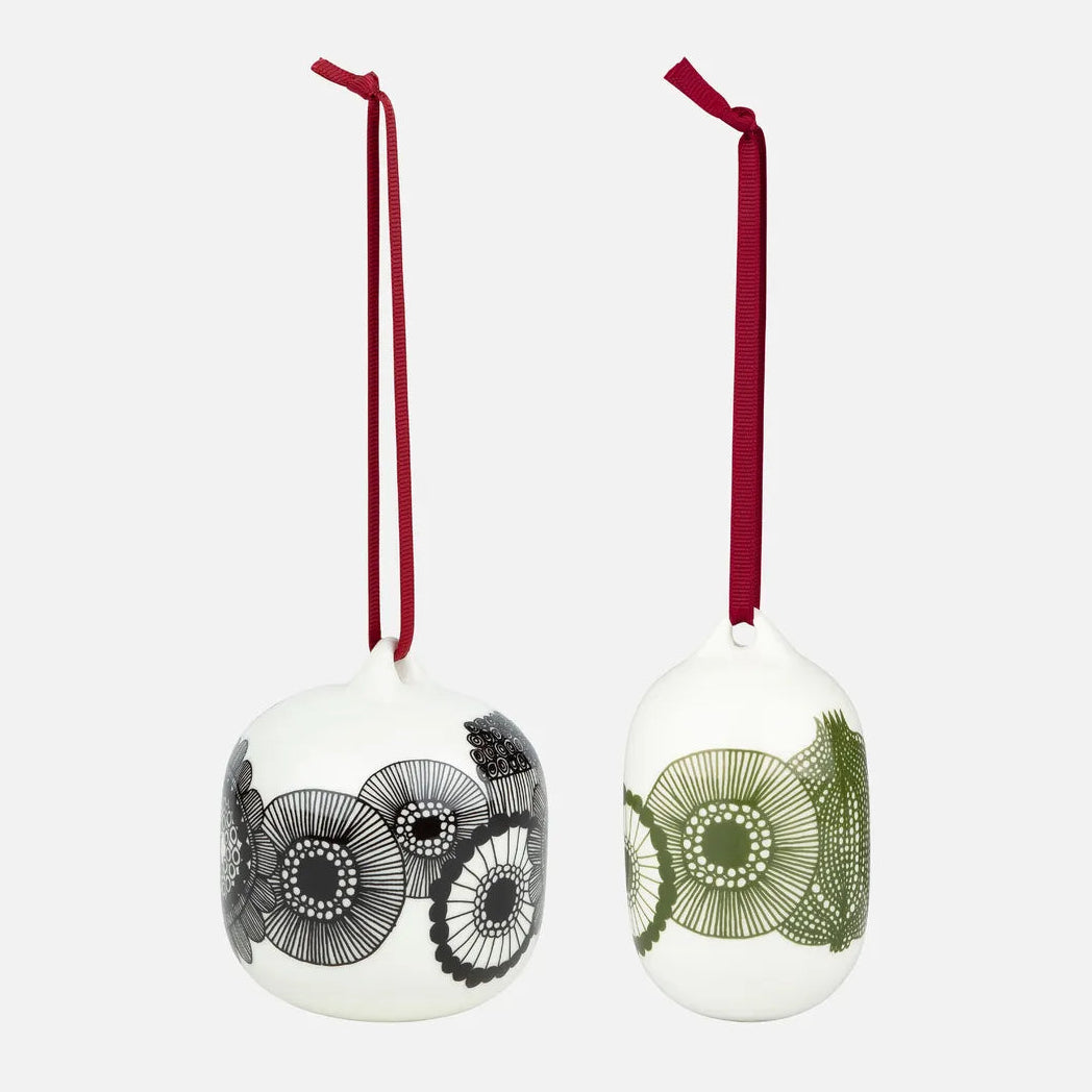 Marimekko Siirtolapuutarha Ornaments, set of 2