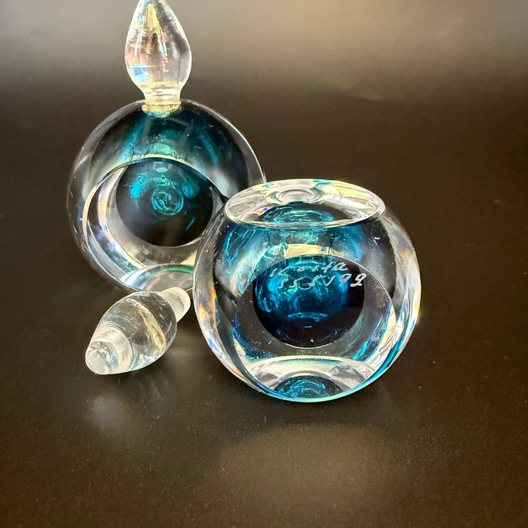Vintage Kosta Boda Glass Perfume Bottles