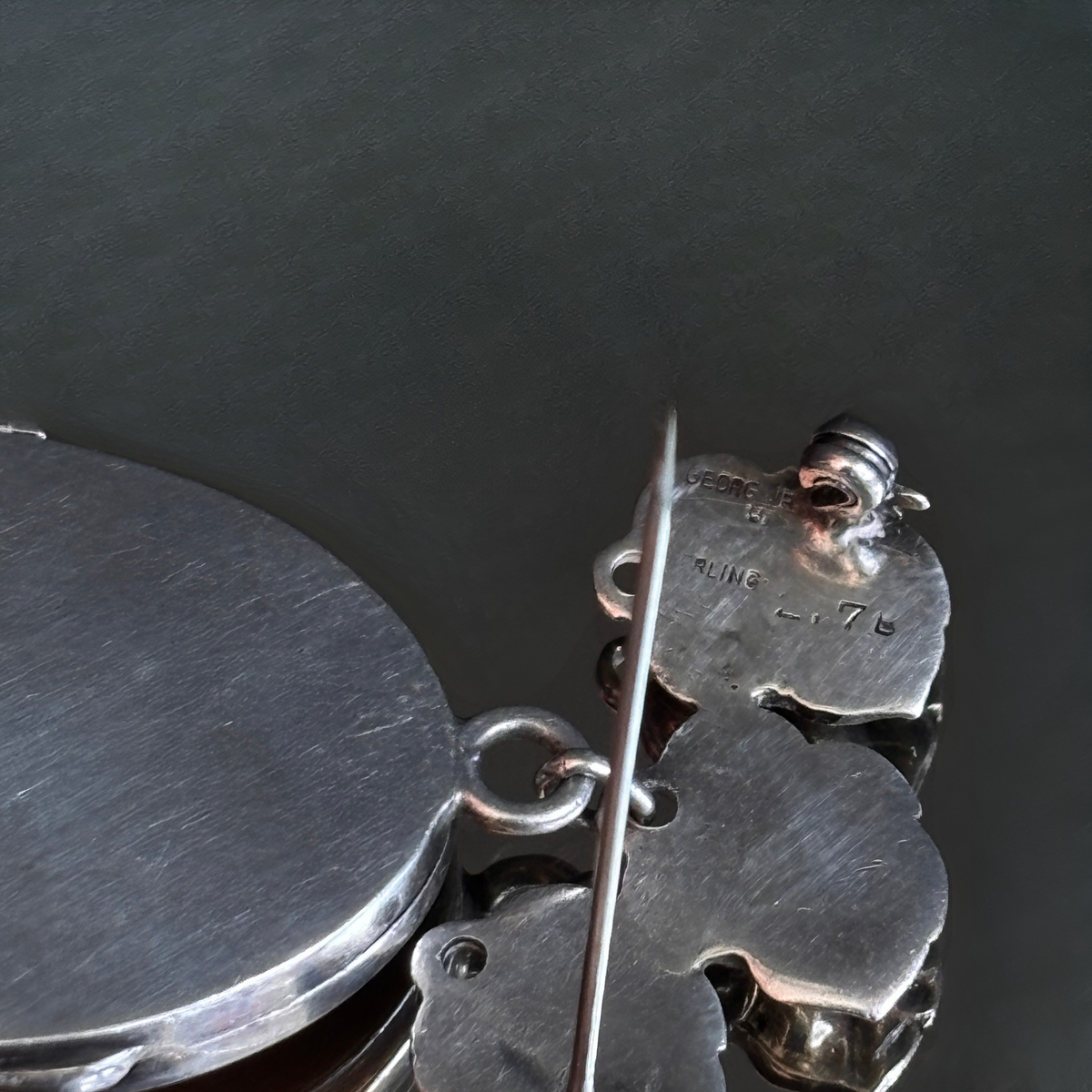 Vintage Georg Jensen Locket Brooch #217B