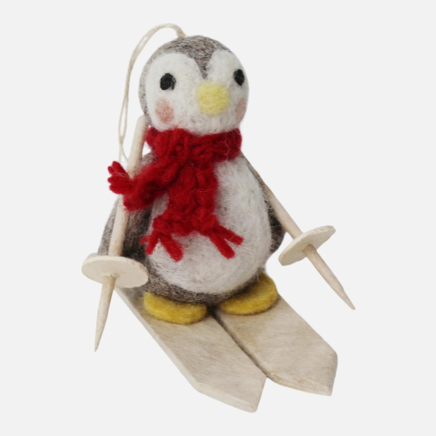Én Gry & Sif Felt Penguin on Skis