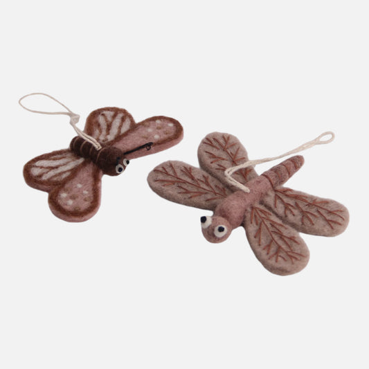 Gry & Sif Felt Butterfly & Dragonfly - Lavender