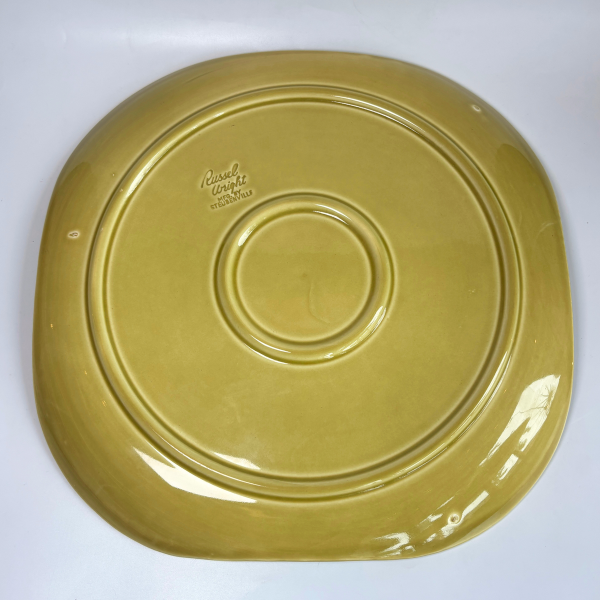 1940's Russel Wright Square Chartreuse Serving Tray