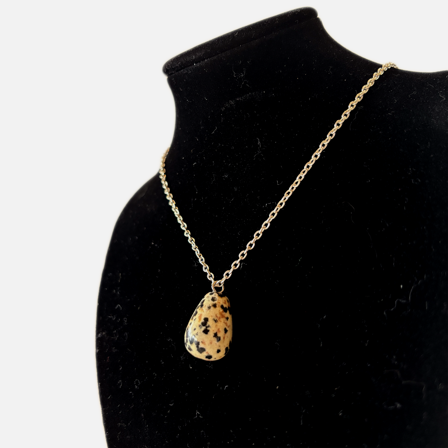 Teardrop Dalmatian Jasper Necklace (55)