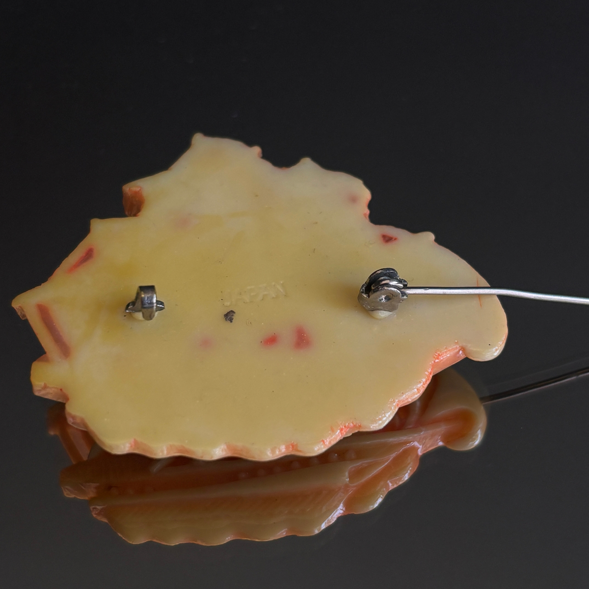 Vintage Schooner Celluloid Brooch