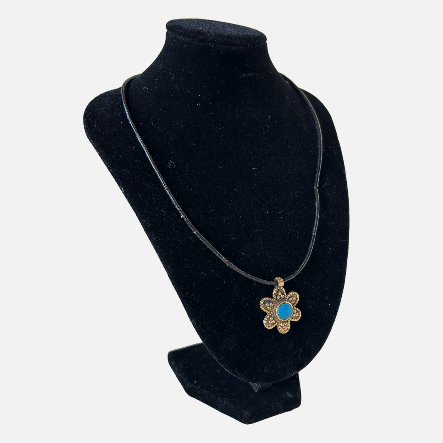 Turquoise Flower Necklace (72)