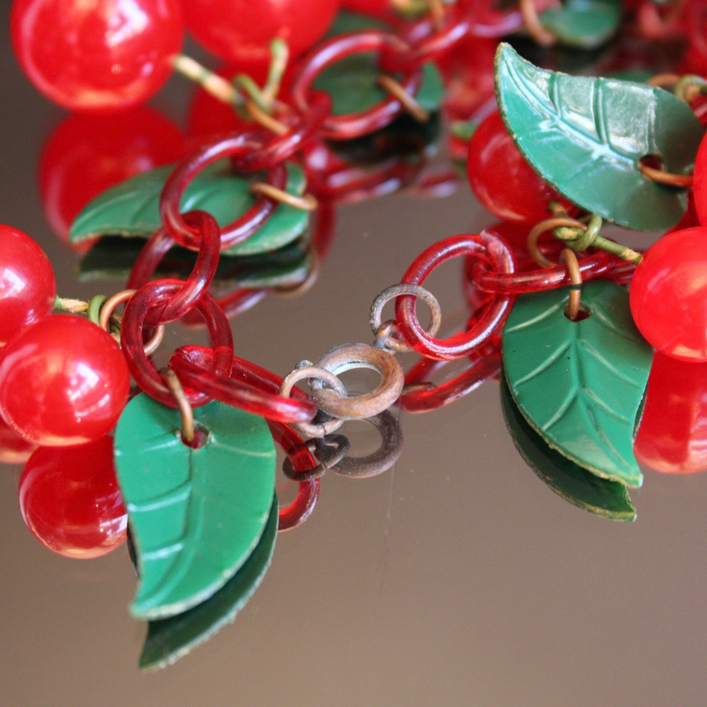 Vintage Bakelite Cherry Bracelet
