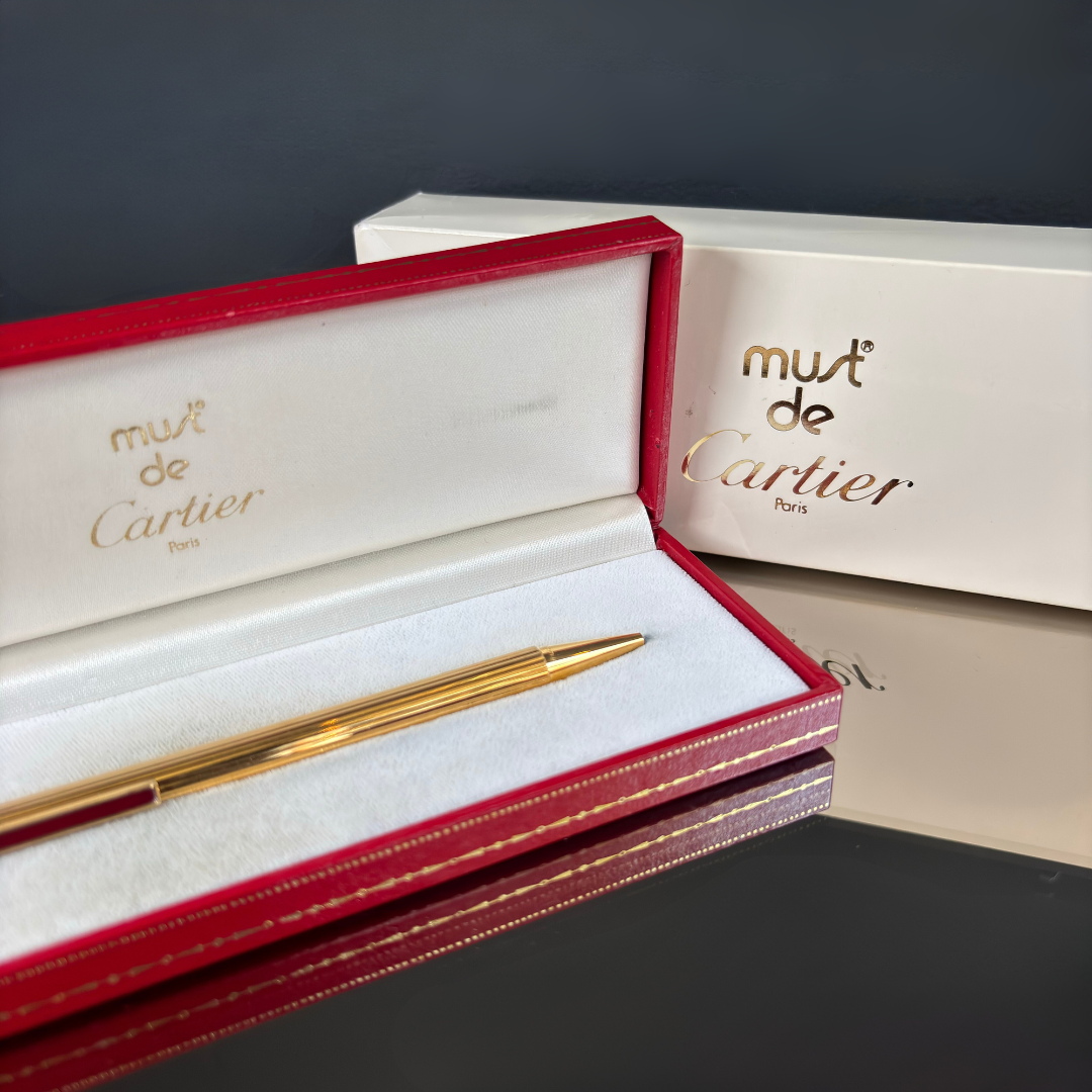 Vintage Must de Cartier Pen with Case