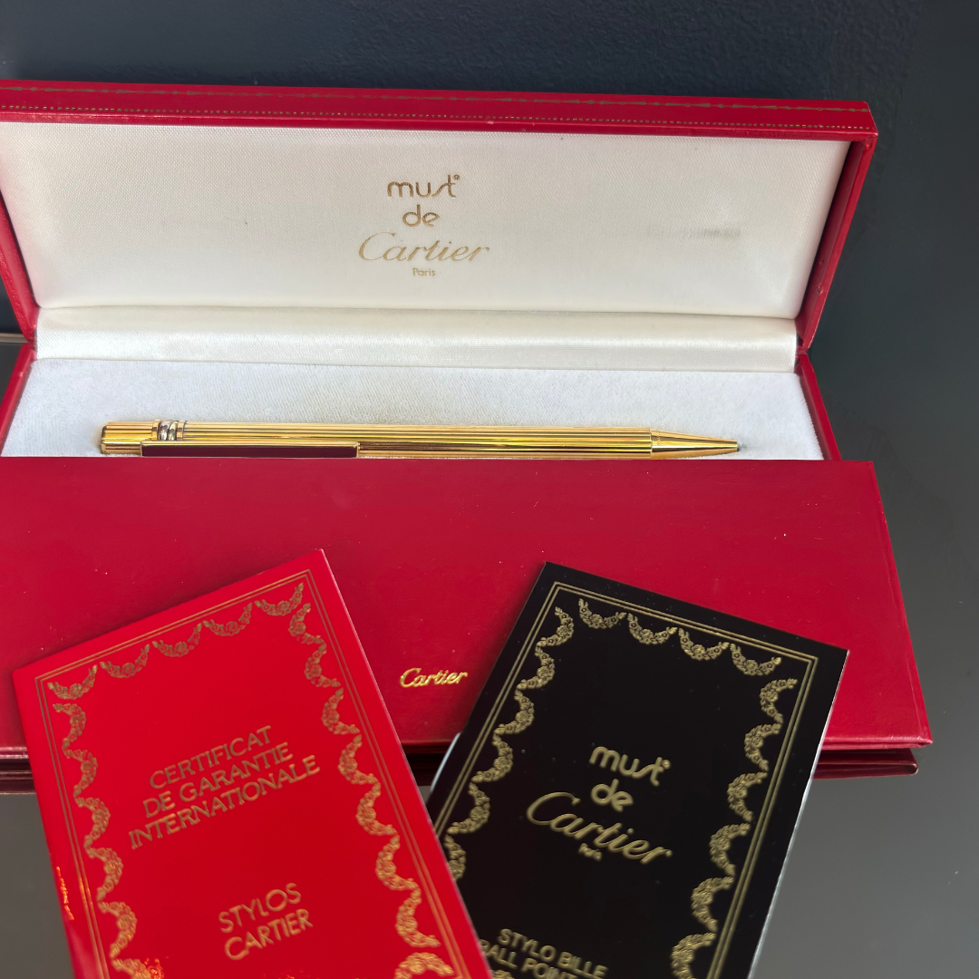 Vintage Must de Cartier Pen with Case