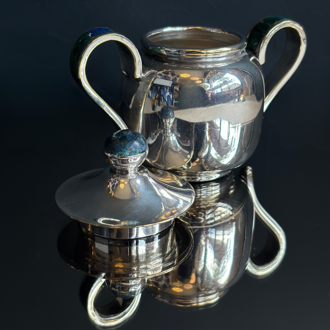 Vintage Los Castillo Taxco Mexican Silverplate Serving Set