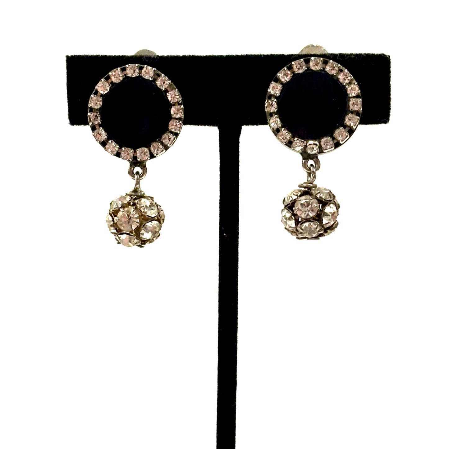 Vintage Armani Rhinestone Clip-On Earrings