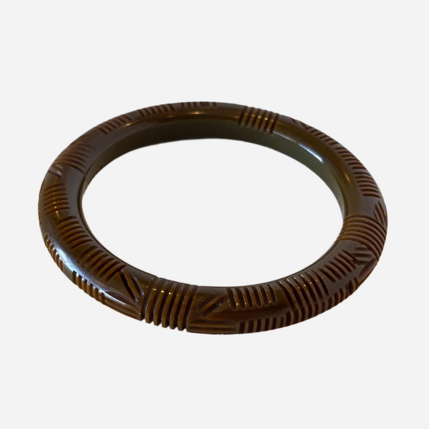 Vintage Carved Genuine Bakelite Bangle Bracelets