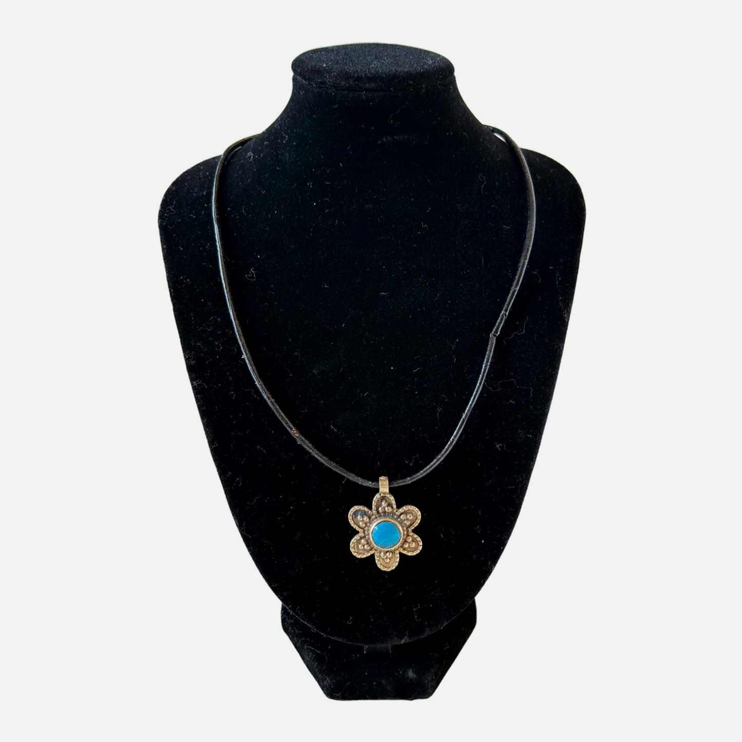 Turquoise Flower Necklace (72)