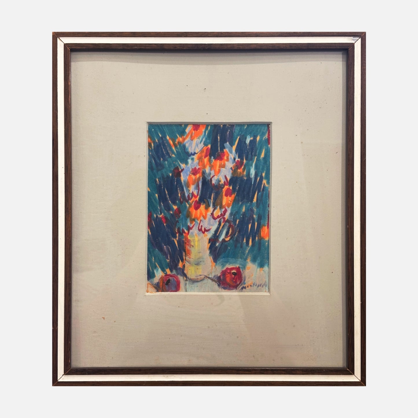 Vintage Italian Oil Pastel “Fiori”