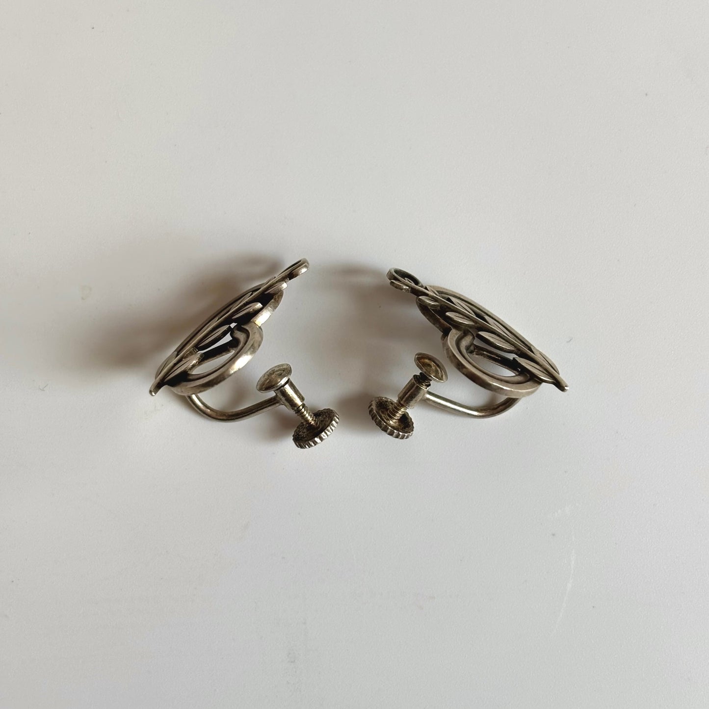 Vintage Georg Jensen Screw-On Heart Earrings