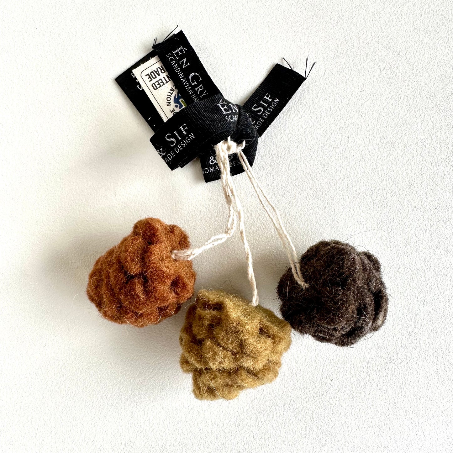 En Gry & Sif Felt Pinecones Ornaments, Set of 3