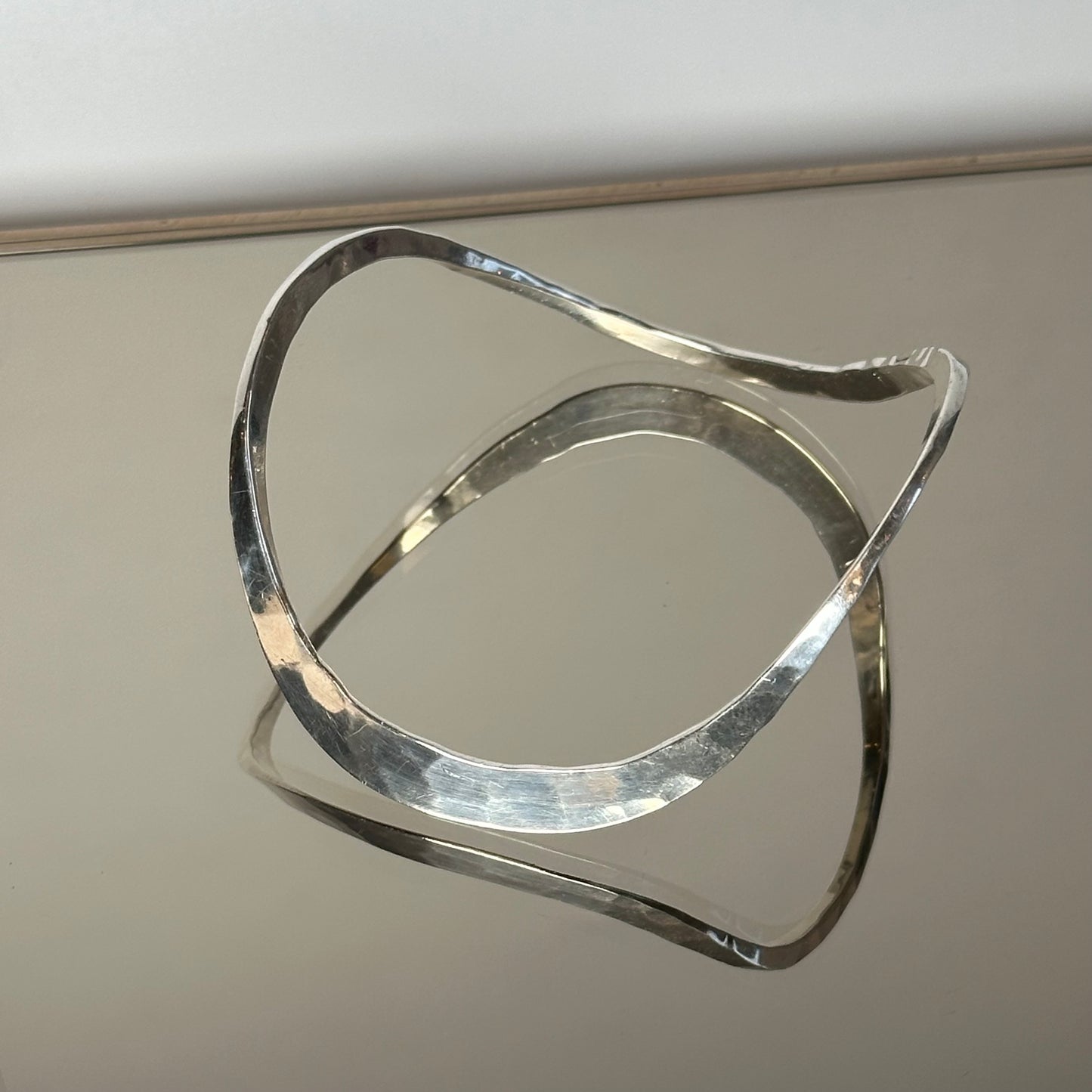 Vintage Gerald Stinn Sterling Silver Hammered Bracelet