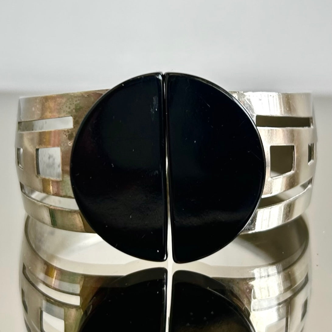 Vintage Art Deco Geometric Clamp Bracelet