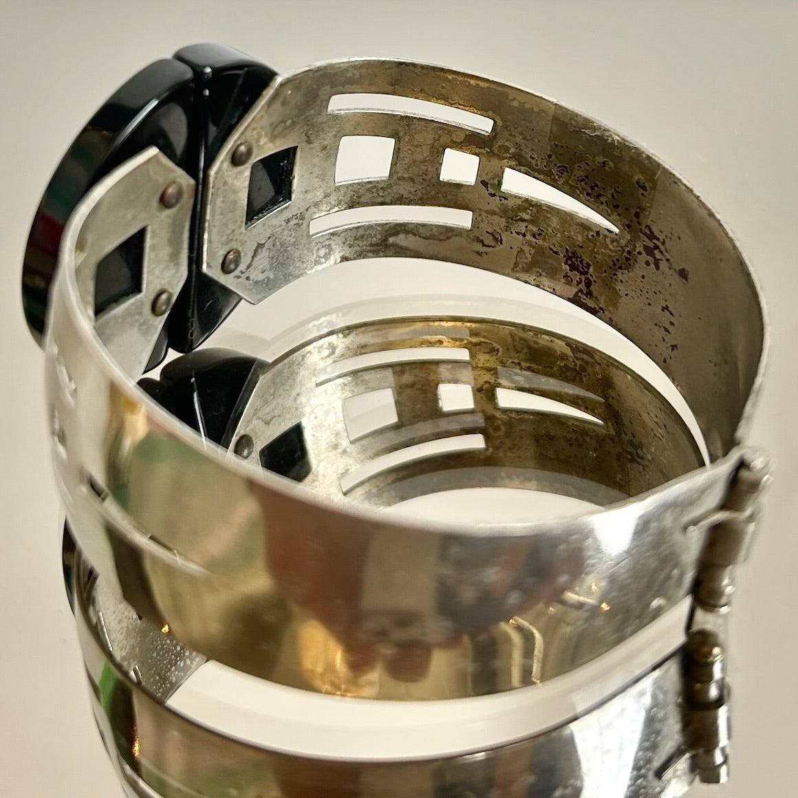 Vintage Art Deco Geometric Clamp Bracelet