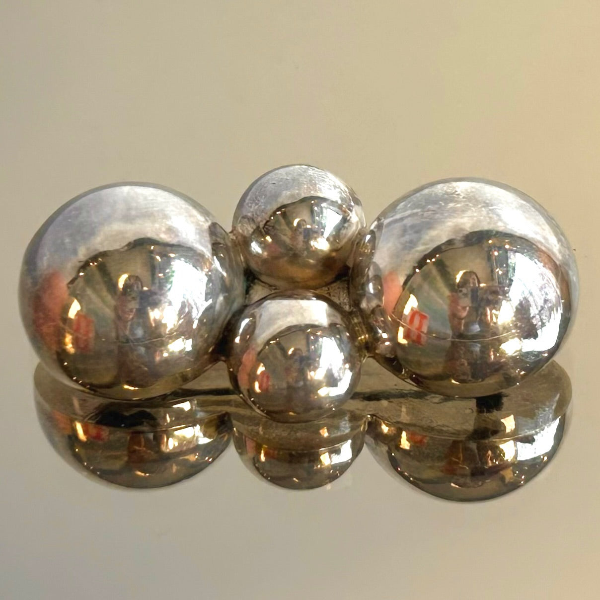 Vintage Mexico Sterling Silver Bubble Brooch/Pin