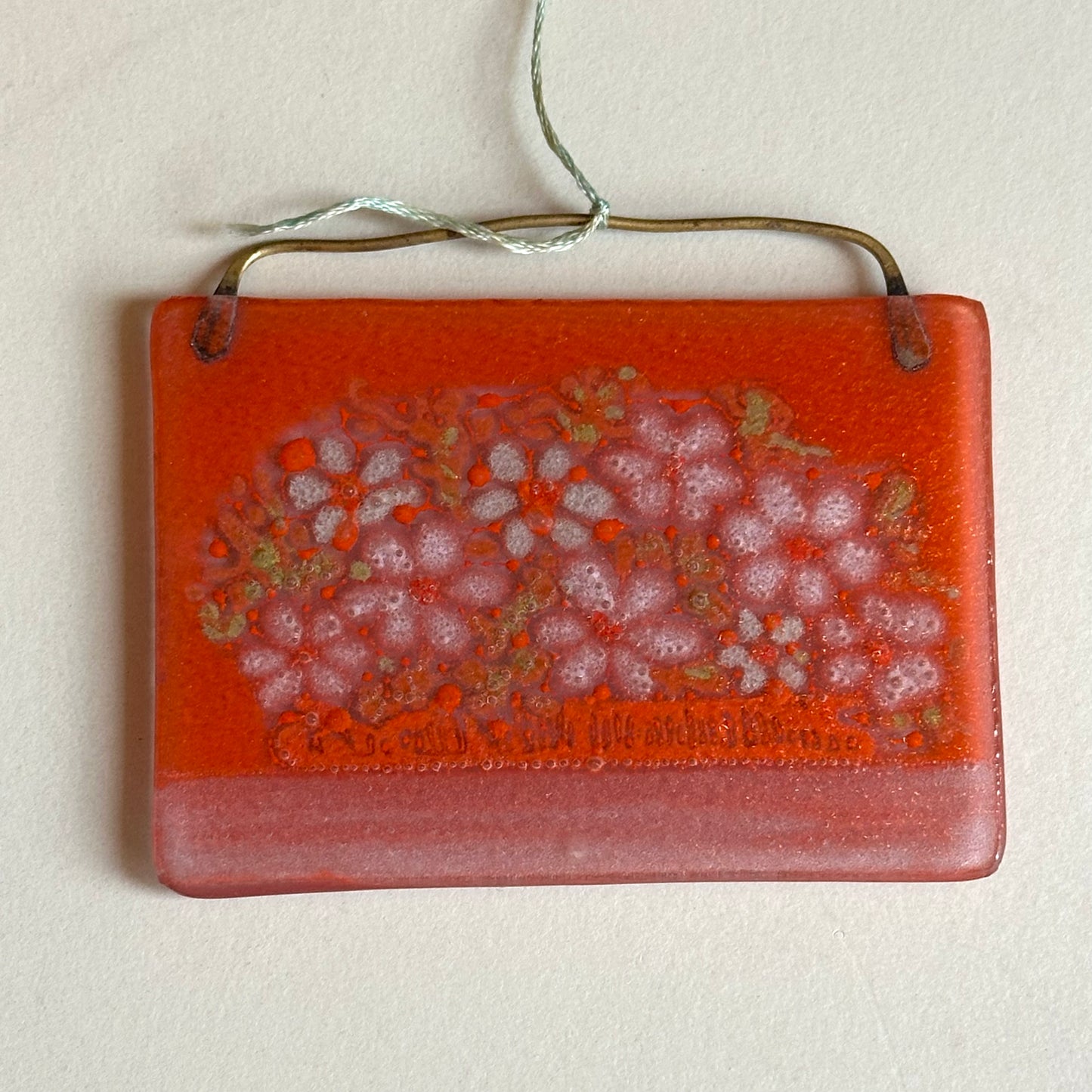 Higgins Mid Century Vintage Glass Floral Pendant