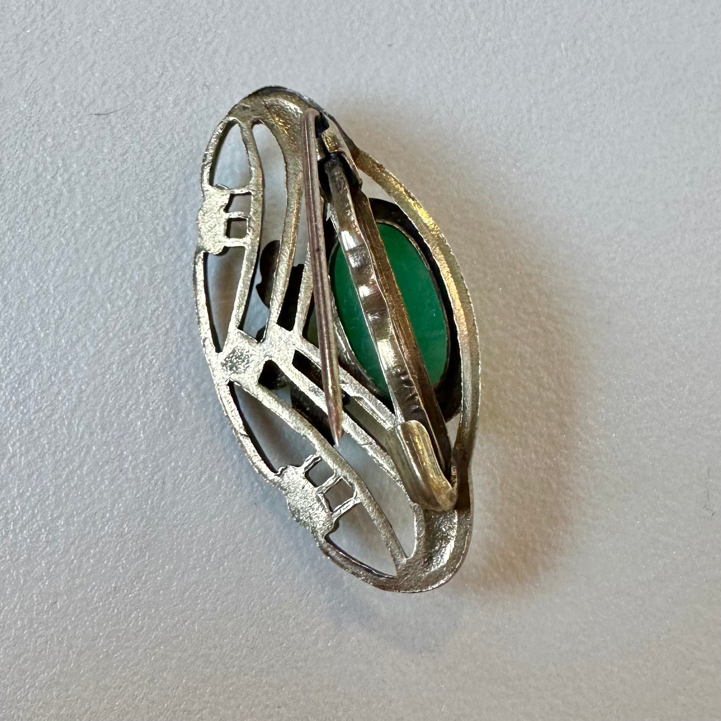 Vintage Italian Art Nouveau Aventurine Brooch (22)