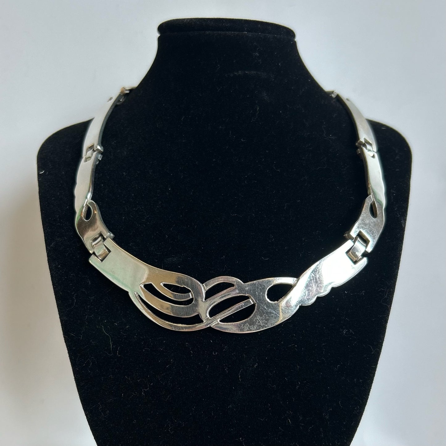 Mexican Sterling 8-Section Choker Necklace