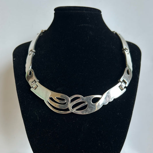 Mexican Sterling 8-Section Choker Necklace
