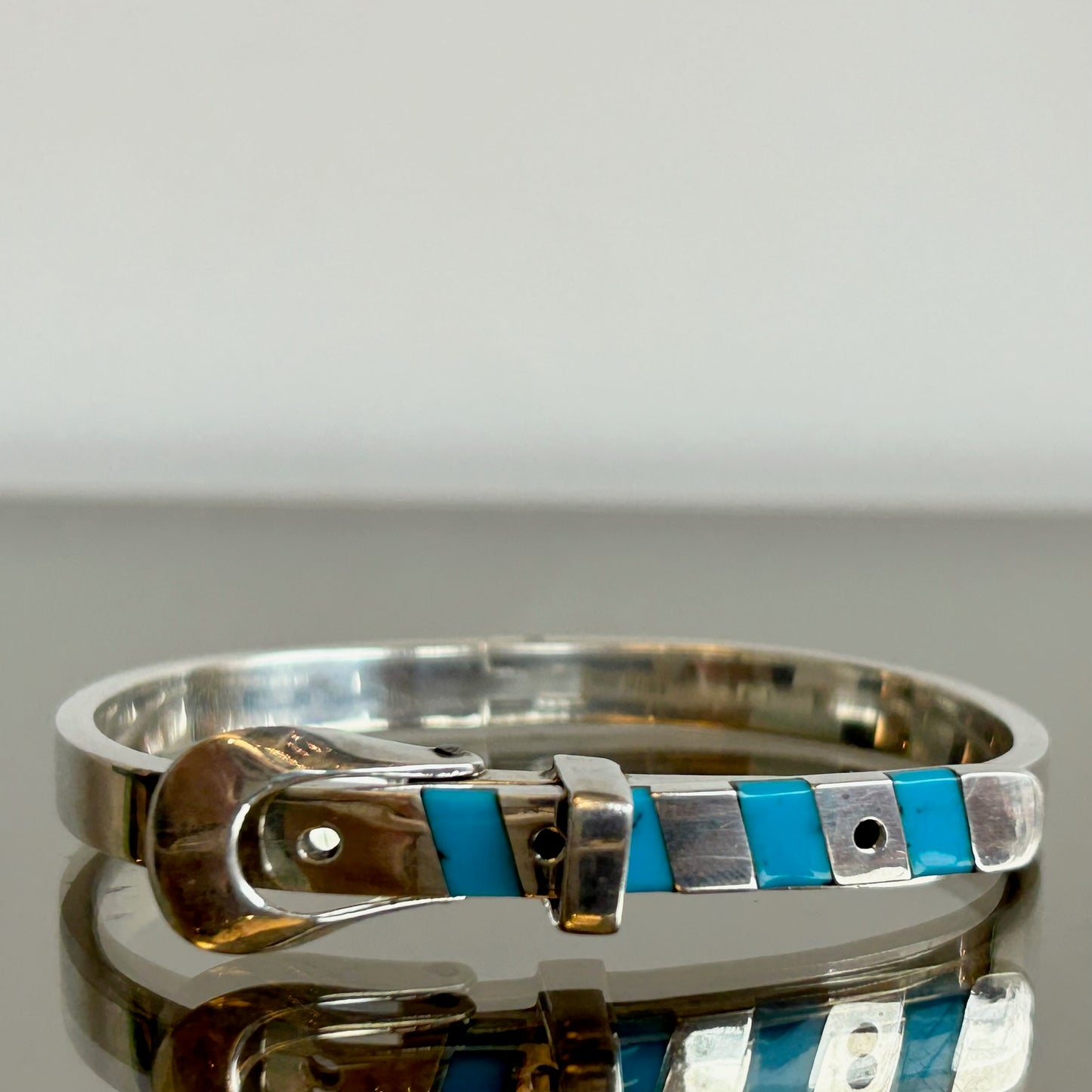 Mexican Silver & Turquoise Belt Bracelets