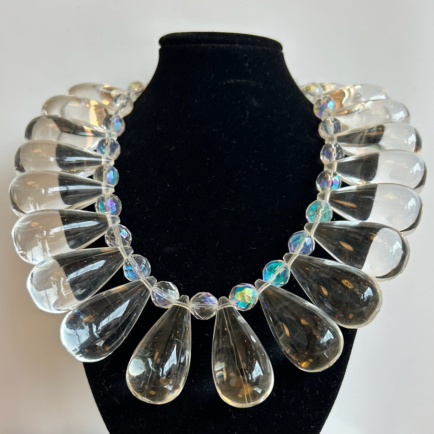 Vintage Lucite Teardrop Necklace