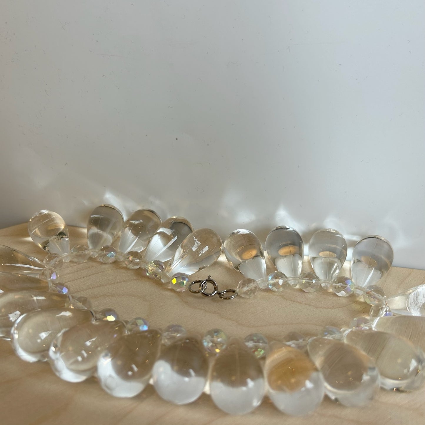 Vintage Lucite Teardrop Necklace