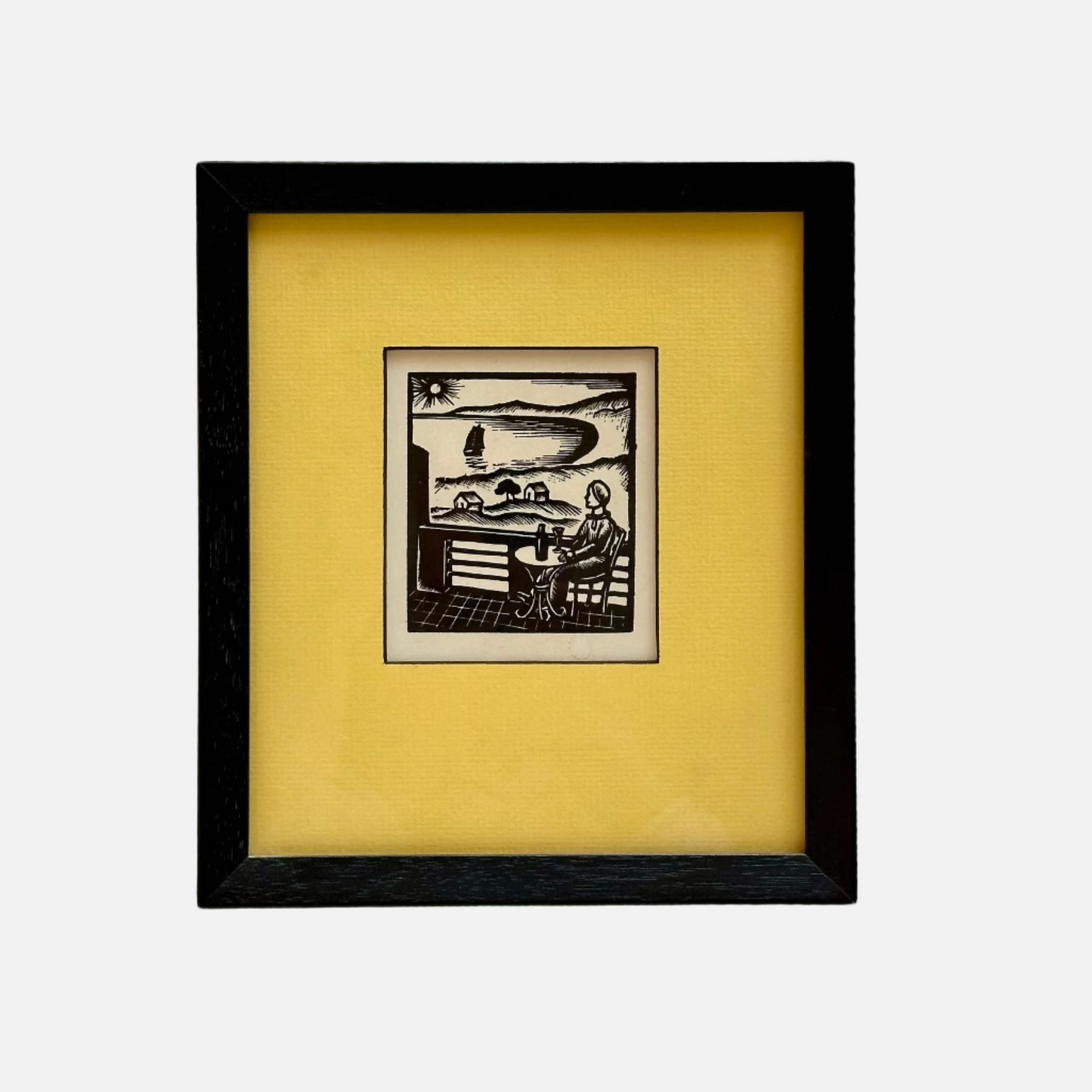 "La Tourelle" Vintage French Woodblock Print