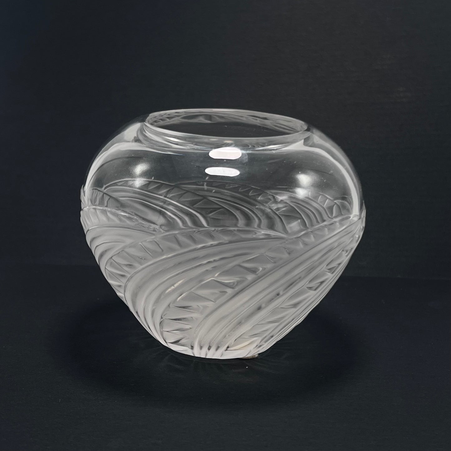 Lalique Crystal "Zagora" Vase
