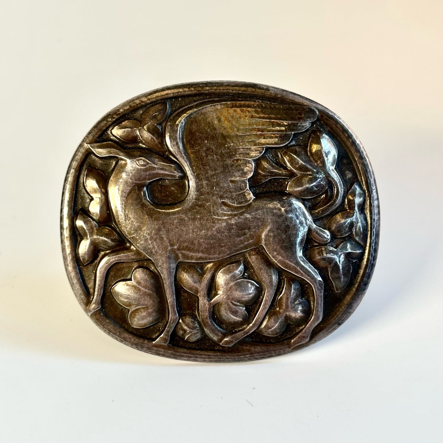 Vintage Georg Jensen Winged Deer Brooch