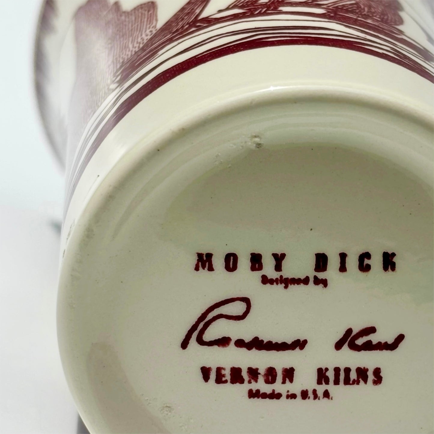 Vintage Rockwell Kent 1930's Moby Dick Tumbler