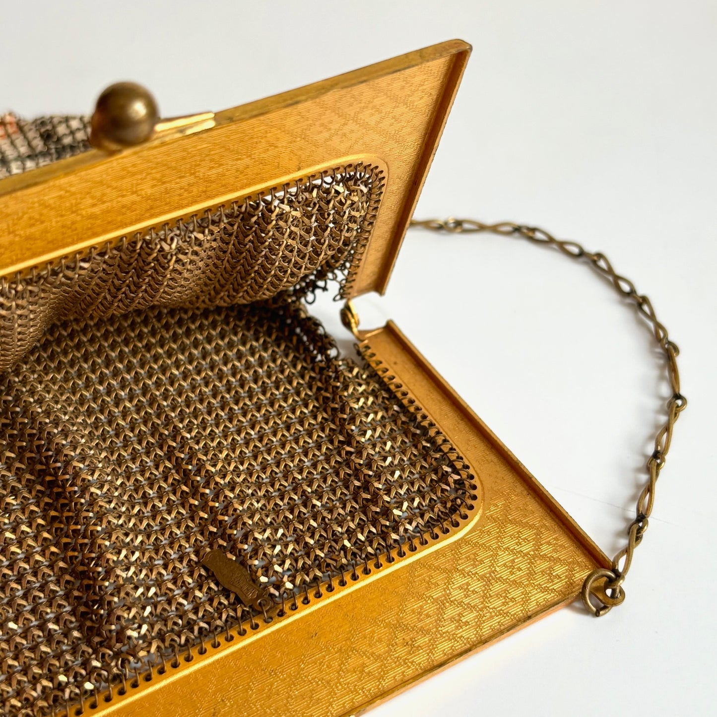 Vintage Whiting & Davis Co. Enameled Metal Mesh Bag