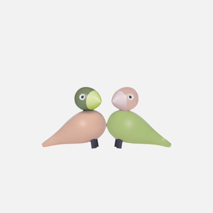 Kay Bojesen Love Birds Light Green & Rose