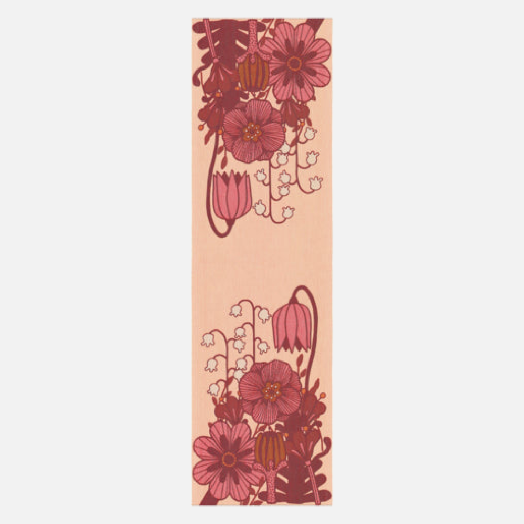 Ekelund Peach Burgundy Table Runner