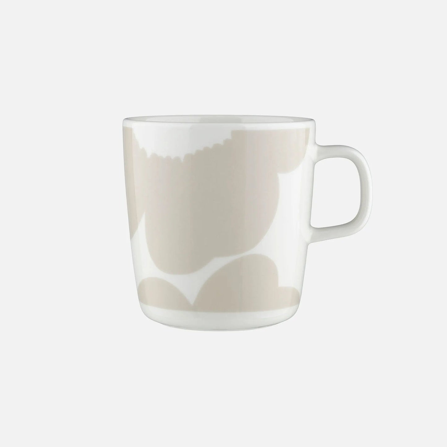 Marimekko Iso Unikko Mug, white stoneware with straw design