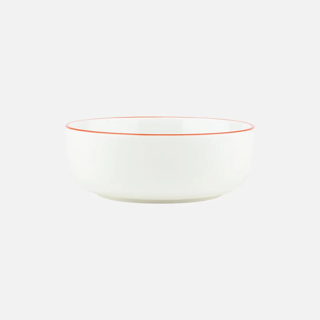 Marimekko Bowl with hand painted orange rim
