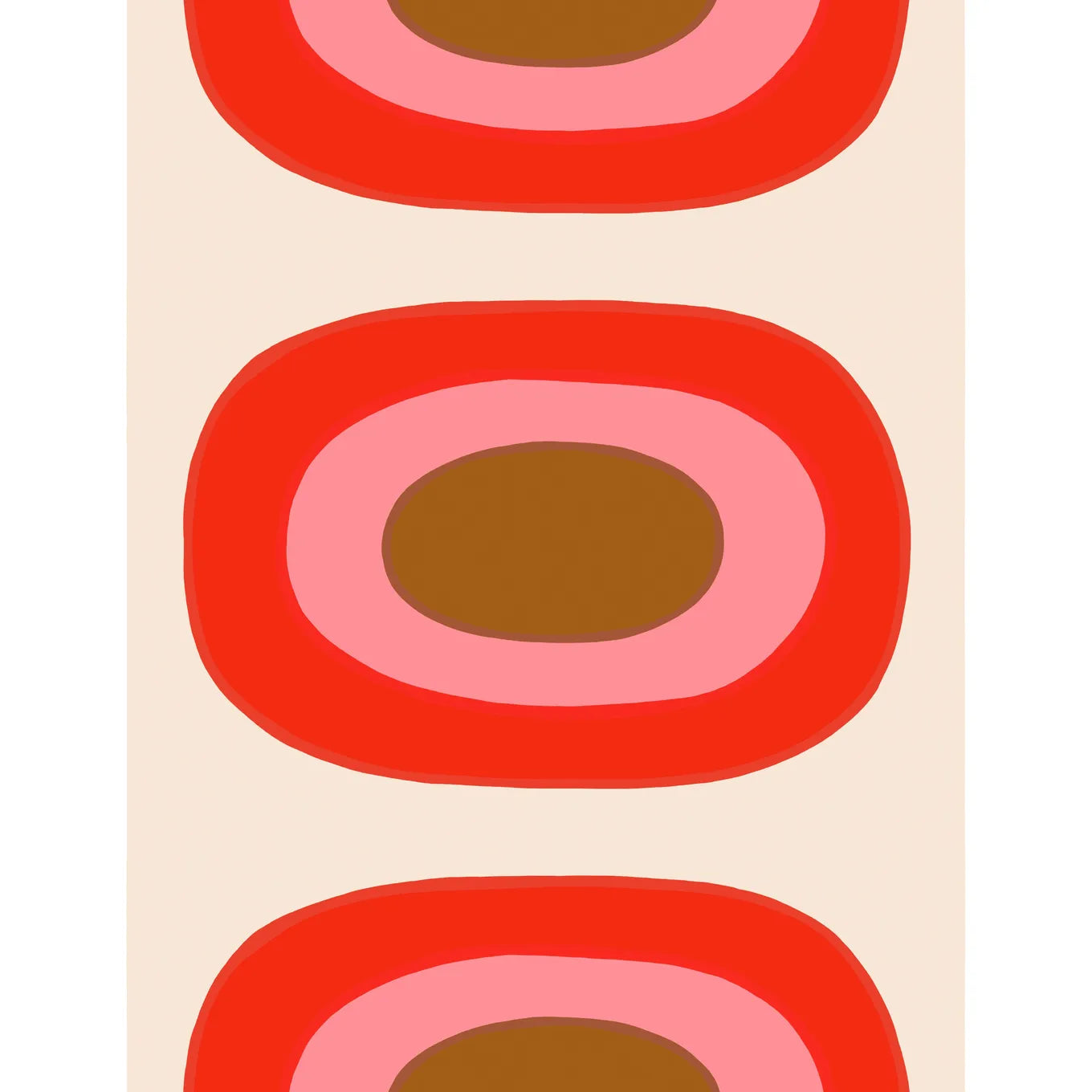 Marimekko Fabric Remnants- Melooni- Red/Pink