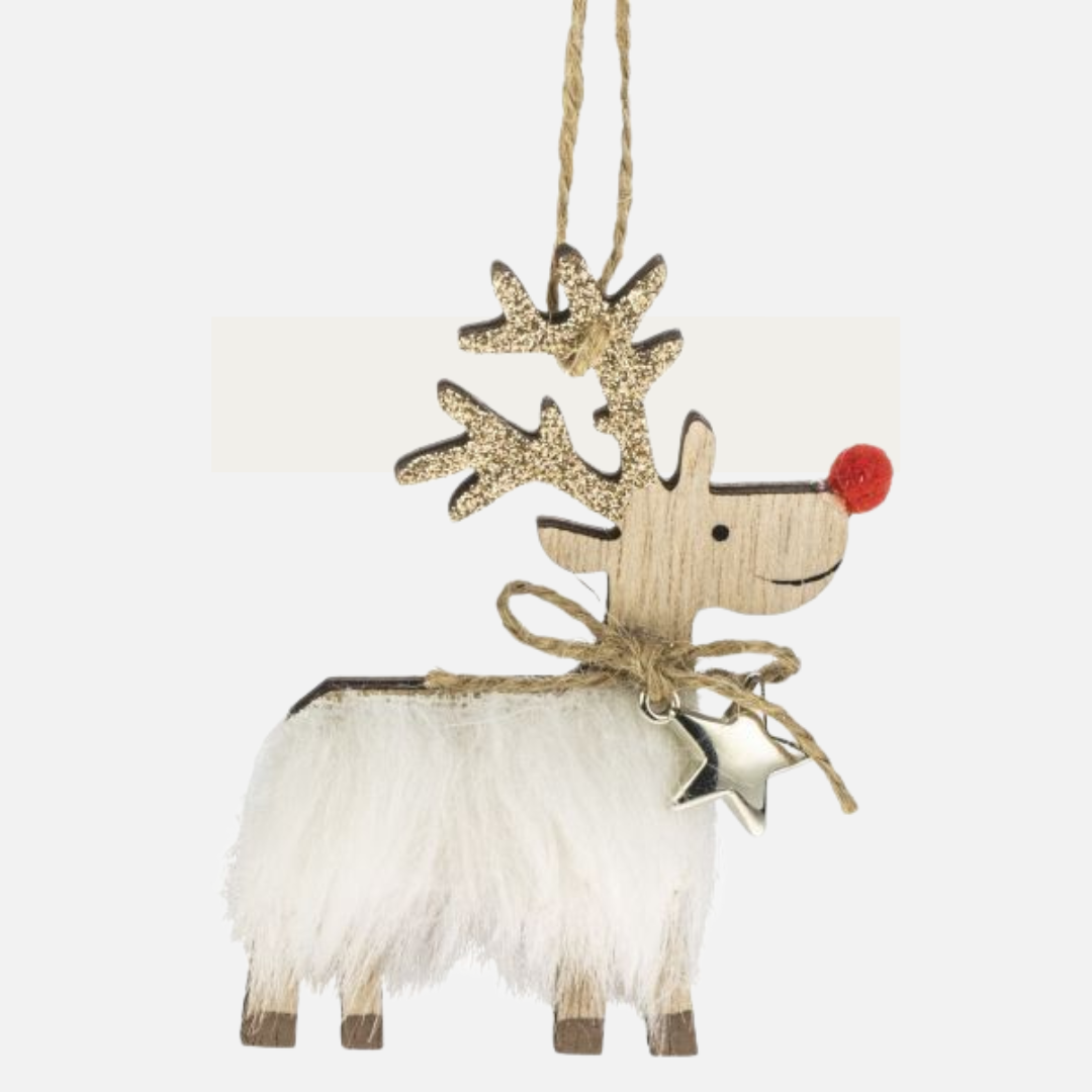 Weiste Wooden Reindeer Ornament