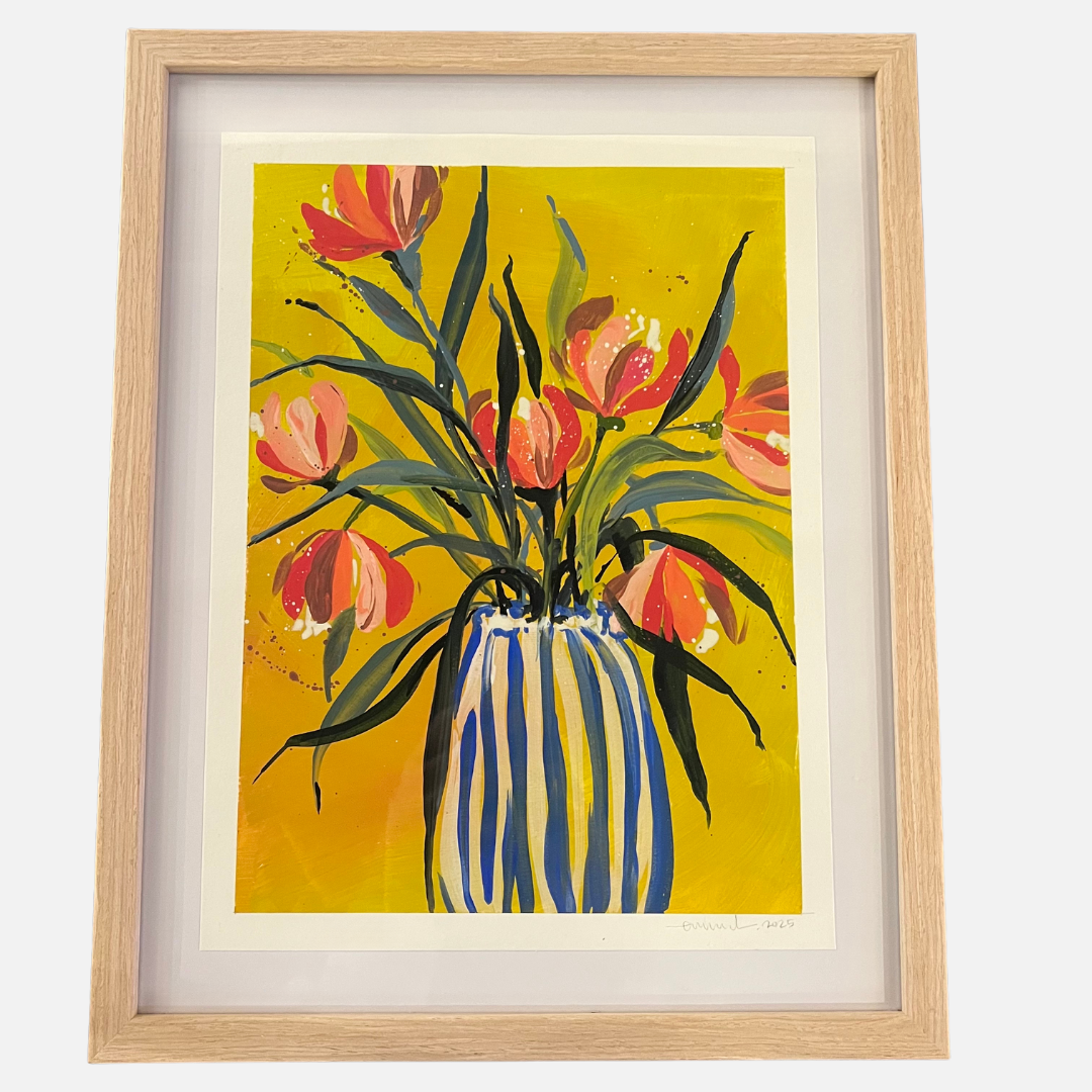 Emma Daisy - "Blue & White Vase"