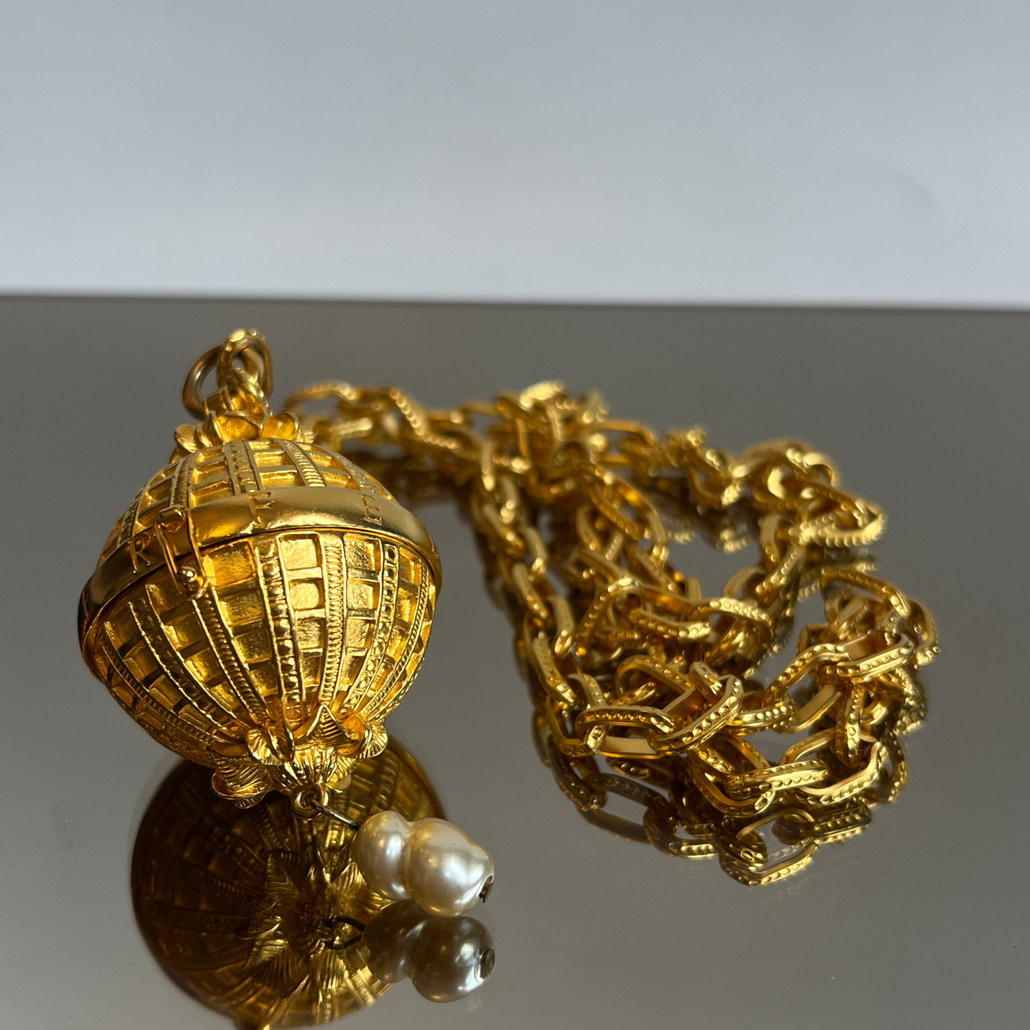 Vintage 1980s Karl Lagerfeld Globe Necklace