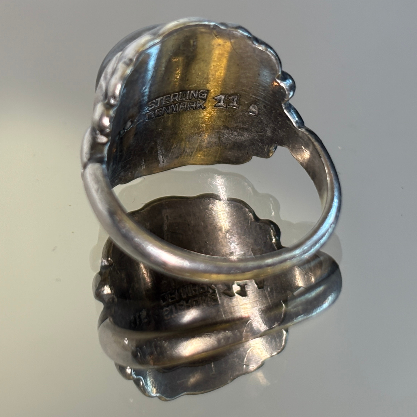 Vintage Georg Jensen Sterling & Hematite Ring