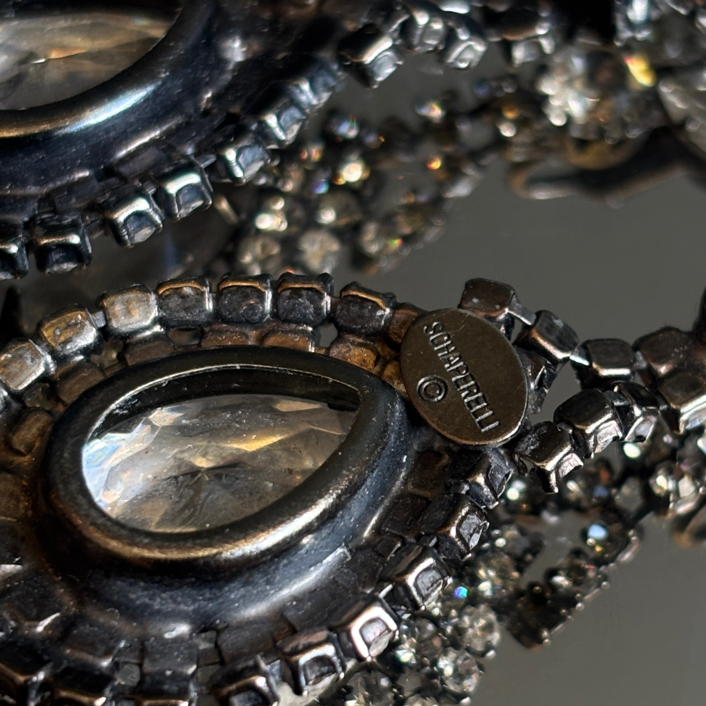 Vintage Midcentury Schiaparelli Teardrop Screwback Earrings