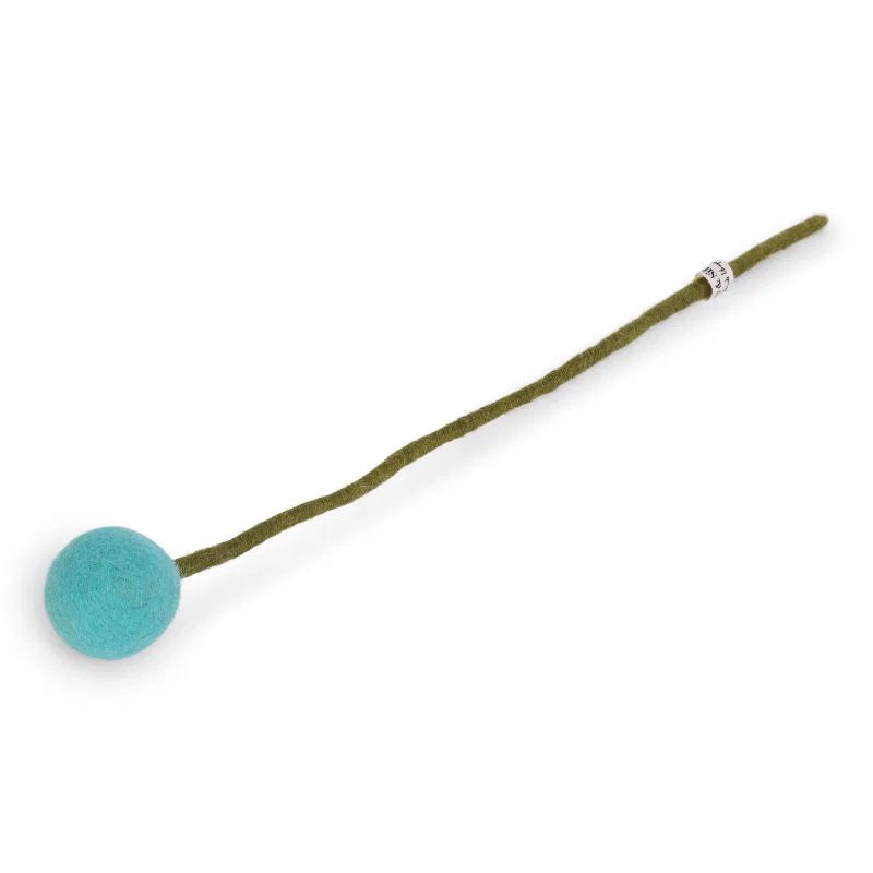 Gry & Sif Felt Dot Flower - Bright Turquoise