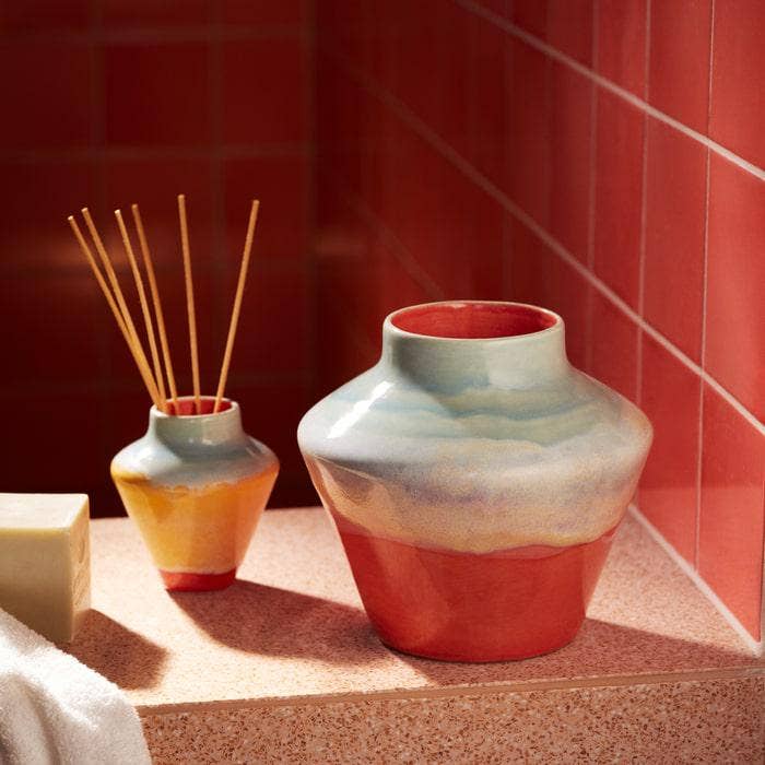 Kähler Poppery - 8.1" Stoneware Ceramic Flower Vase