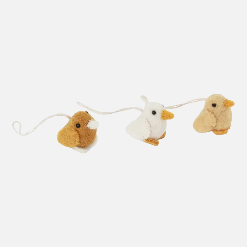 Gry & Sif Felt Chicklet Bird - Set of 3